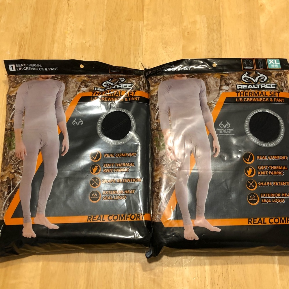 New Men’s Realtree Thermal Underwear set L and XL
